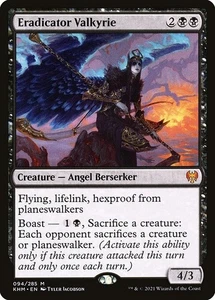 Eradicator Valkyrie 1x FOIL KHM MTG Kaldheim Mythic COMO NUEVO negro - Imagen 1 de 1