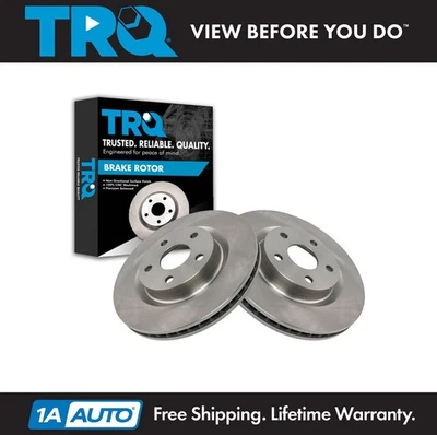 TRQ Front Brake Rotors Set For 2008-2009 Pontiac G8 - Image 1 of 4