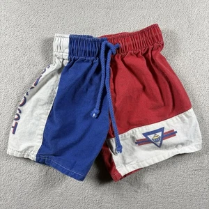 Vinatge Oshkosh B’gosh Shorts Children's Kids Size 2T USA Blue Red 90s #1B - Picture 1 of 9