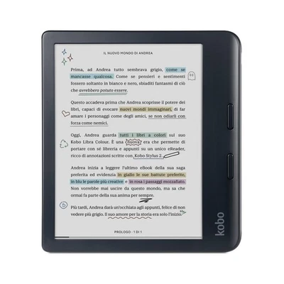 Kobo Ebook Reader Lettore e-book 32GB Touch Screen Nero Resistente all'acqua - Immagine 1 di 4