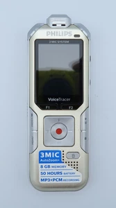 PHILIPS DVT8010 Digital Voice Tracer Dictaphone Handheld/Pocket Recorder 8GB - Picture 1 of 13