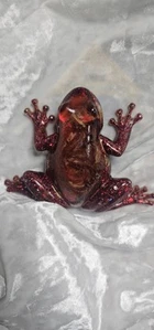 Handmade Decorative Red Resin Frog for the Garden, Patio Lawn, and Plants - Picture 1 of 9