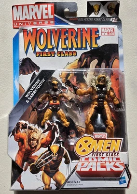 Marvel Universe Wolverine & Sabretooth 3.75" figura paquete de cómics primera clase #2 Foto 1 de 4