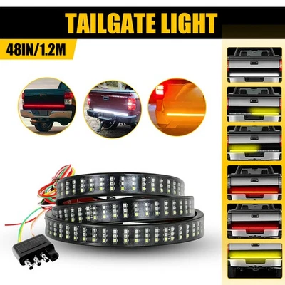 Tira LED de 48" fila 3 432 para camión puerta trasera barra de luz freno inverso señal de giro lámpara Foto 1 de 4