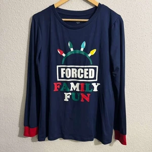 Holiday Time Weihnachten Unisex Erwachsene Langarm Grafik T-Shirt S Familie Spaß - Bild 1 von 9