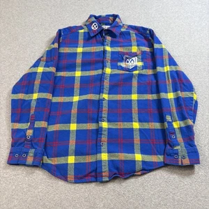 Marvel Cakeworthy Shirt Mens Medium Plaid Flannel Xavier Institute X-Men Cosplay - Picture 1 of 10