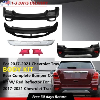 Rear Complete Bumper Cover Kit W/ Red Reflector For 2017-2021 Chevrolet Trax - Изображение 1 из 4