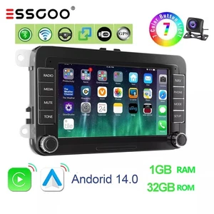 Apple Carplay Android 14 Car Stereo GPS Camera For 2 DIN VW GOLF 5 6 Passat Polo - Picture 1 of 16