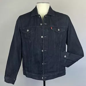 Levi Strauss Denim Trucker Jean Jacket Mens Button Front Vintage Commuter Size M - Picture 1 of 12