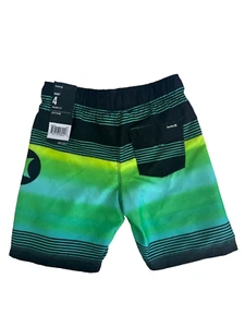 New Hurley boys Pull on swim trunks, size 4T blue green black yellow - Picture 1 of 5