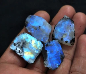 Lote de 4 piezas de piedras preciosas sueltas para joyería 130 crt arco iris talla 24-26 mm - Imagen 1 de 8