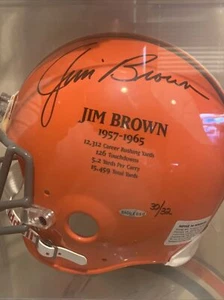Jim Brown UDA Full Size Auto Signed Browns Helmet # /32 Career Stats HOF RC FS - Picture 1 of 4