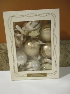 8 Ornamenti Natalizi Vetro Decorato Dayton Hudson Vintage 1996 Angeli Oro - Foto 1 di 12