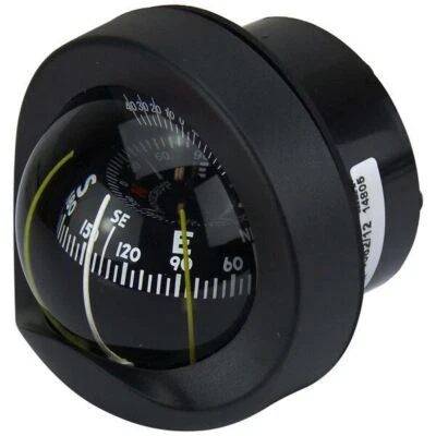 Marine Compass, Boat Autonautic Bulkhead Mount Black Compass NEW 85mm Card - image 1 of 3