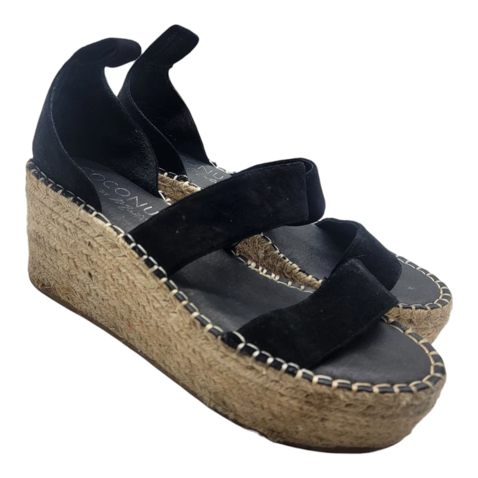 Zapatos Coconuts By Matisse para mujer 8,5 negros sola plataforma cuña sandalias vacaciones Foto 1 de 4