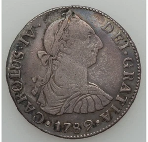 1789 NG-M GUATEMALA CARLOS IV (PORTRAIT OF CARLOS III) 2 REALES KM43 NGC VF-25 - Picture 1 of 4