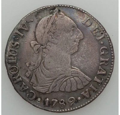 1789 NG-M GUATEMALA CARLOS IV (PORTRAIT OF CARLOS III) 2 REALES KM43 NGC VF-25 - Image 1 of 4
