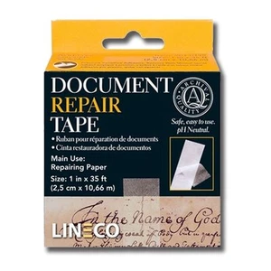 Lineco Self-Adhesive Document Repair Tape Transparent 1-Inch x 35-Feet - Picture 1 of 1