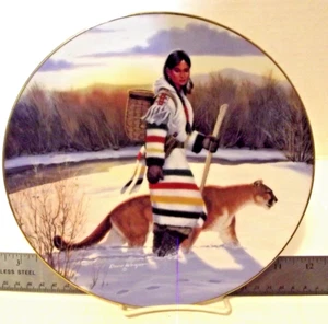 PRINCESSES OF THE PLAINS "WINTER'S ROSE" 1993 THE HAMILTON COLLECTION 8" PLATE - Picture 1 of 3