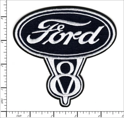 10 Pcs Embroidered Iron on patches Ford V8 112x109mm AP063fDc - Image 1 of 2