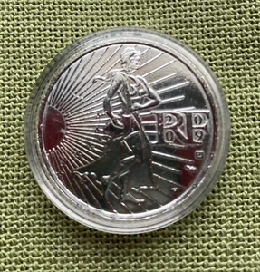 10 Euro Silber Gedenkmünze Frankreich 2009, 835/1000, bfr, die Säerin - Bild 1 von 2