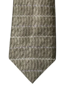 Chez Roffe braune Seidenkrawatte für Herren hergestellt in den USA 56,75" x 3,75" - Bild 1 von 4