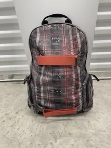 Burton Skateboard Ski board Travel Backpack Board Straps Red & Grey Plaid - Picture 1 of 12
