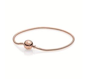  Pandora, 7”/18CM Essence  Rose Gold Snake Chain Bracelet 18 CM/ 7 In.