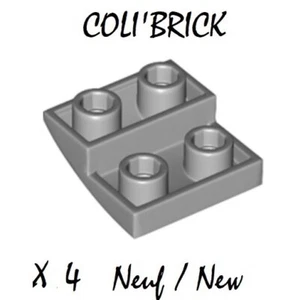 Lego 32803 - 4x gebogener Stein / Slope, gebogen 2x2 - L. B. Gray - 47904 NEU - Bild 1 von 1