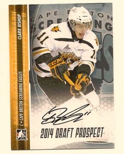 CLARK BISHOP 2014 LEAF IN THE GAME ITG DRAFT PROSPECTS ON CARD SILVER AUTO