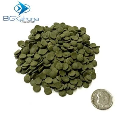 BIG KAHUNA SINKING SPIRULINA ALGAE WAFERS TROPICAL FISH FOOD - 8mm