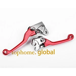 For Honda CR80R CR85R 1998-2007 Red CNC Pivot Brake Clutch Levers CNC T6061 Alu - Picture 1 of 4