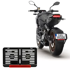 Kennzeichenhalter Motorrad 255 x 135 mm Mit Rückstrahler Reflektor mit Zulassung - Bild 1 von 2