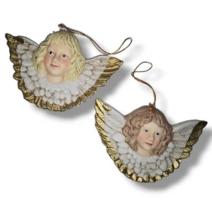 Dos adornos de ángel John Grossman 2005 árbol de Navidad vacaciones - Imagen 1 de 8