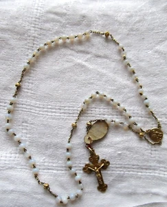 Kinderkranz aus massivem Silber Vermeil Kruzifix Ende 19. Anfang 20. Jh. - Bild 1 von 8