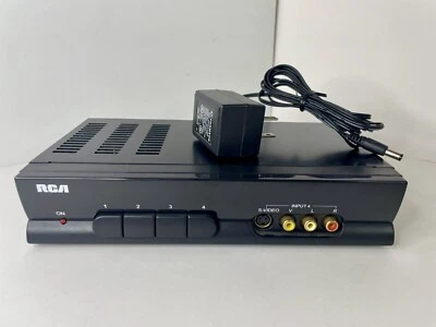 RCA Video Source Selector w RF Modulator, S Video AV Switcher #CRF940 Tested - Image 1 of 3