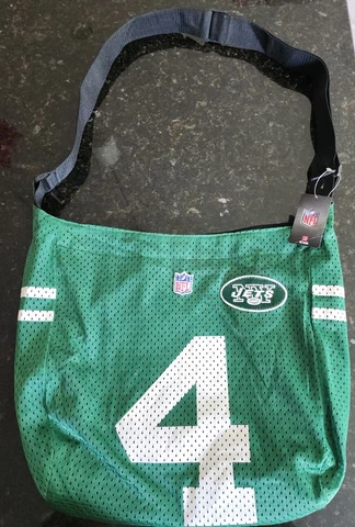 New Brett Favre New York Jets Women's Team Jersey Tote Bag Purse NFL Cover
