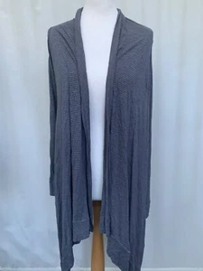 Ted Baker Damen offene Strickjacke Gr. 1 schwarz grau gestreift - Bild 1 von 6