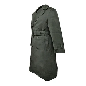 Army Trench Coat US AG44 Military Issued Surplus Wool Winter Jacket Used Vintage - Picture 1 of 11