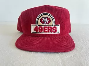 San Francisco 49ers Retro Corduroy Snapback Hat Mitchell & Ness VTG - Picture 1 of 9