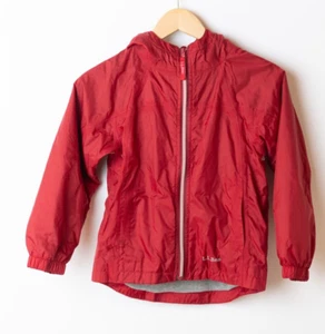 LL Bean Kids Size 8 Red Winter Coat Parka Jacket Waterproof Hooded - Picture 1 of 9