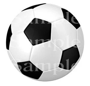 Soccer Ball Birthday ~ Edible 2D Fondant Cake Cupcake Topper ~ D24498 * - Picture 1 of 1