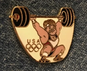 Vintage 1988 Seoul Olympic Pin~Weightlifting~Hanna-Barbera~Olympikids~Cloisonne - Bild 1 von 2
