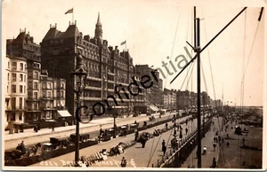 BRIGHTON AND HOVE SUSSEX KINGS ROAD 1921 FOTO REAL POSTAL DE COLECCIÓN - Imagen 1 de 2