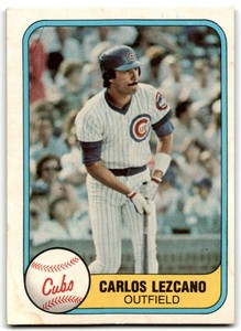 1981 Fleer Carlos Lezcano Rookie . Chicago Cubs #307