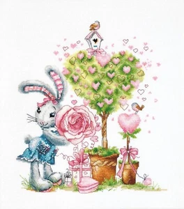 Luca-S Kreuzstich Set - Valentinstag Little Bunny B1125 - Bild 1 von 1