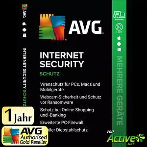 AVG Internet Security 2025 10 Geräte 1 Jahr | MEHRERE GERÄTE PC,Mac,Android,iOS - Bild 1 von 4