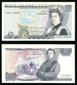 Currency Great Britain 5 Pounds Banknote P-378e 1987-88 Somerset Prefix RC63 AU+ - Picture 1 of 3