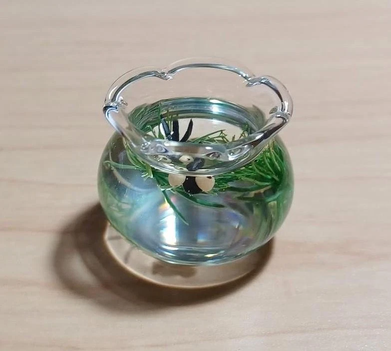 Miniature Dollhouse Fairy Garden Fish Bowl w/ Black Fishes - Buy 3 Save $5 - Image 1 of 1