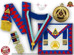 Delantal/insignia provincial de piel de cordero capítulo arco real completo Regalia Pack, faja RA - Imagen 1 de 6